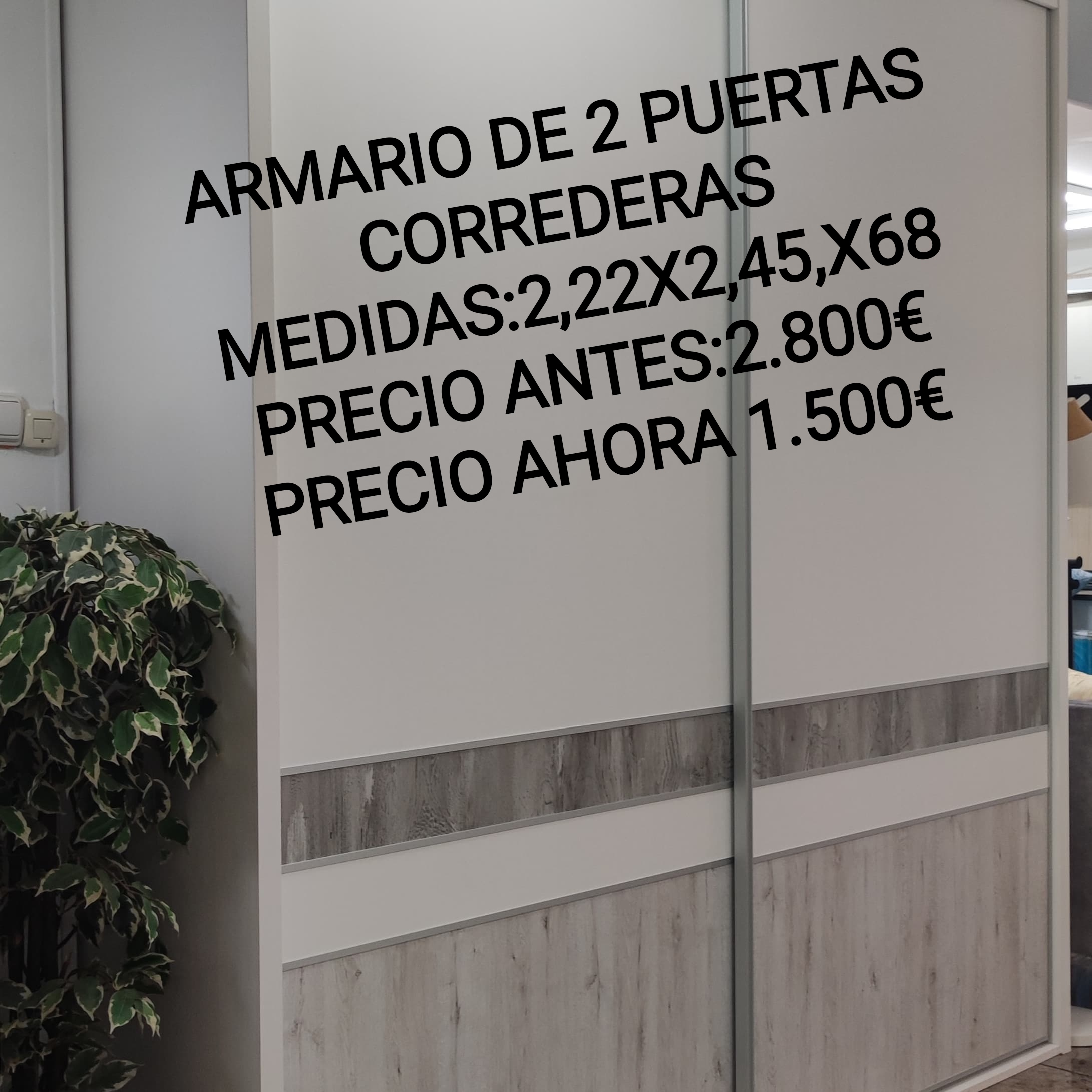 ARMARIO CORREDERAS 2 PUERTAS